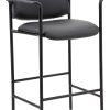 Glamour Home Alani Bar Stools, Chrome/Ashy Gray, Set Of 2 Stools 4