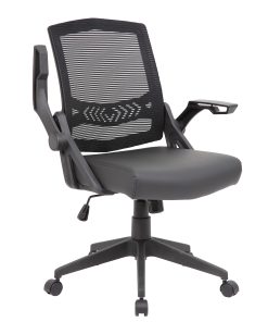 Boss Office Products Flip Arm Mesh Task Chair with Antimicrobial Protection, Black 2