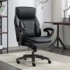 Realspace® Torval Big & Tall Bonded Leather High-Back Computer Office Chair, Black/Silver, BIFMA Compliant 4