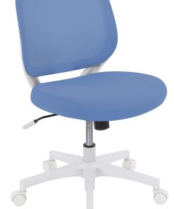 Realspace® Adley Mesh/Fabric Low-Back Task Chair, New Blue/White