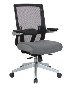 Office Star™ Space Seating 867 Series Ergonomic Mesh Mid-Back Manager’s Chair, Charcoal/Silver 2