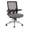 Office Star™ Space Seating 867 Series Ergonomic Mesh Mid-Back Manager's Chair, Charcoal/Silver