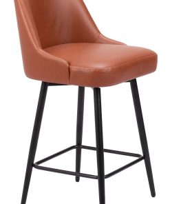 Zuo Keppel Counter-Height Stools, Brown, Set Of 2 Stools