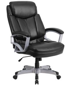 Flash Furniture Hercules Big & Tall Ergonomic LeatherSoft™ Faux Leather High-Back Swivel Office Chair, Black 2