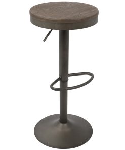 LumiSource Dakota Bar Stools, Antique/Brown, Set Of 2 Stools 2