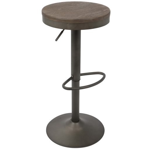 LumiSource Dakota Bar Stools, Antique/Brown, Set Of 2 Stools - Image 2