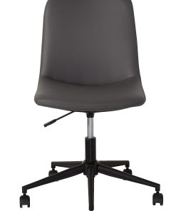 Realspace® Praxley Faux Leather Low-Back Task Office Chair, Dark Gray, BIFMA Compliant 2