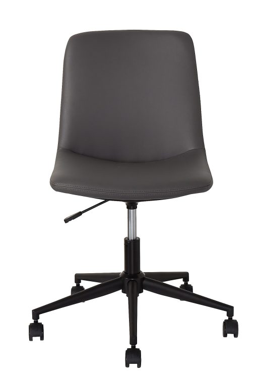 Realspace® Praxley Faux Leather Low-Back Task Office Chair, Dark Gray, BIFMA Compliant - Image 2