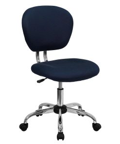 Flash Furniture Mesh Mid-Back Swivel Task Chair, Navy/Silver 2