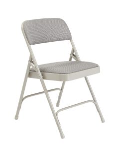 National Public Seating 2200 2-Hinge Folding Chairs, Gray, Set Of 4 Chairs 2