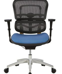 WorkPro® 12000 Series Ergonomic Mesh/Premium Fabric Mid-Back Chair, Black/Sky, BIFMA Compliant 2