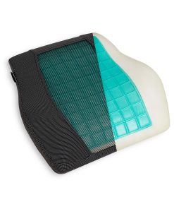 Mind Reader Ergonomic Lumber Support Gel Cushion, Memory Foam, 14-1/4"H x 3-3/4"W x 15-1/2"D, Black