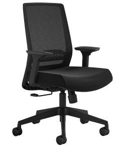 Safco® Medina Basic Ergonomic Mesh High-Back Desk Chair, Black