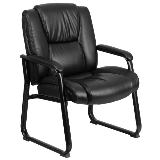 Flash Furniture HERCULES Series Big & Tall Executive Side Reception Chair, Black - Image 2