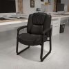Flash Furniture Mid-Back Transparent Mesh Drafting Chair with Flip-Up Arms, Black 4