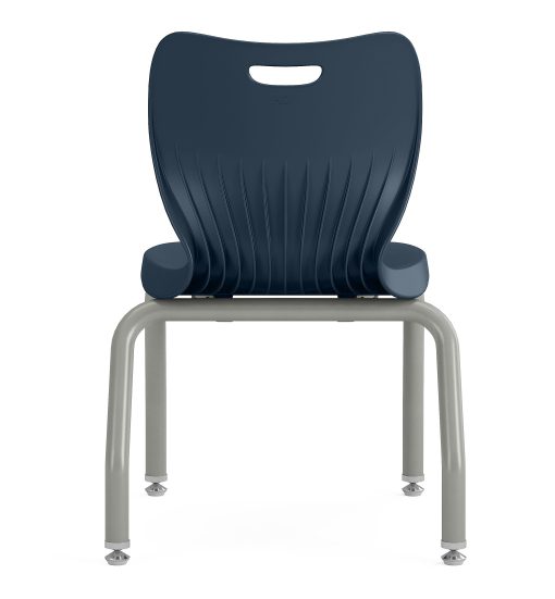 HON SmartLink Plastic 4-Leg 14”H Stackable Chairs, Regatta/Platinum, Set Of 4 Chairs - Image 2