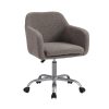 Flash Furniture LeatherSoft Executive Side Reception Chair with Powder Coated Frame, White/Black 4
