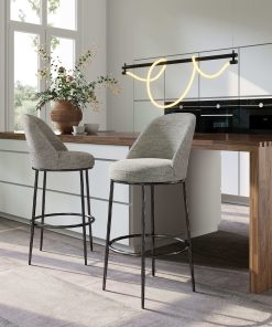 Zuo Nordhavn Swivel Barstool, Gray 2