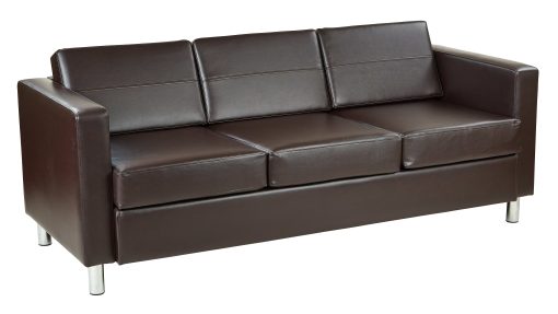 Ave Six Pacific Sofa, Espresso/Chrome - Image 2