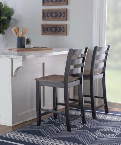 Powell Soren Counter Stools, Black/Brown, Set Of 2 Stools 2