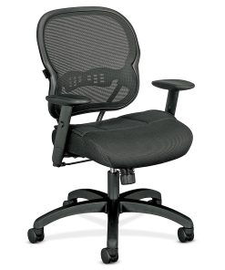 HON® Basyx Wave™ HVL712 Mid-Back Mesh Task Chair, Black 2