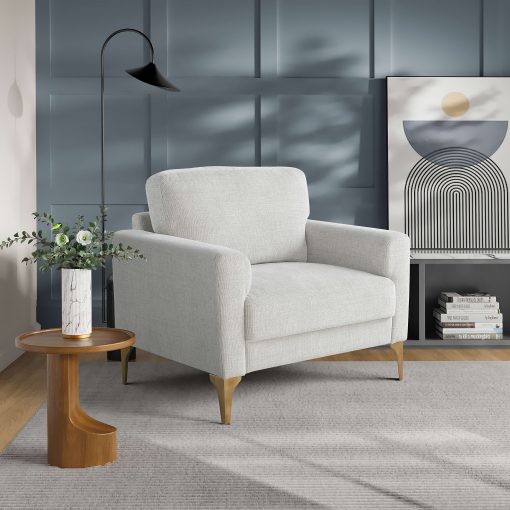 Lifestyle Solutions Mesquite Fabric Guest Chair, Ivory