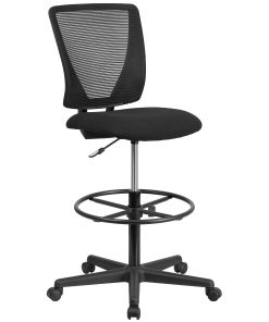 Flash Furniture Ergonomic Mesh Mid-Back Drafting Chair, Black 2