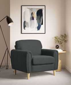 Serta Lachlan Fabric Guest Chair, Charcoal/Natural 2