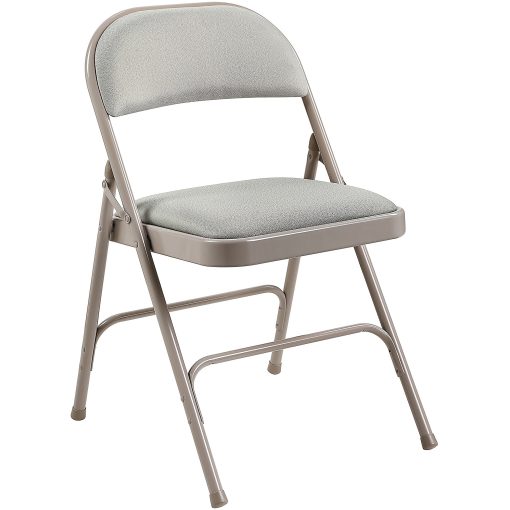 Lorell® Padded Steel Folding Chairs, Beige, Set Of 4 Chairs - Image 2