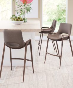 Zuo Desi Counter-Height Stools, Brown/Walnut, Set Of 2 Stools 2