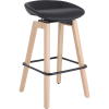 Lorell® Modern Low-Back Bar Stool, Black
