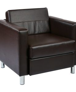 Ave Six Pacific Arm Chair, Espresso/Chrome 2
