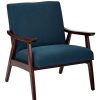 Ave Six Davis Chair, Klein Azure/Medium Espresso