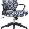 Office Star™ EM Series Ergonomic Mesh Low-Back Task Chair, Black/Silver 3