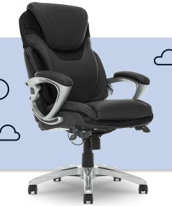 Serta® AIR™ Health & Wellness Ergonomic Bonded Leather High-Back Executive Office Chair, Black 2