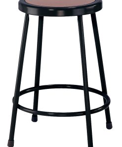 National Public Seating Hardboard Stools, 24″H, Black, Set of 4 2