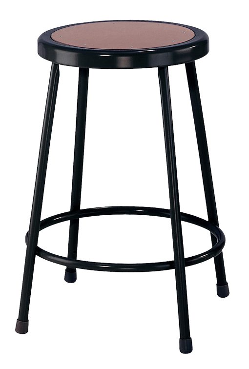 National Public Seating Hardboard Stools, 24"H, Black, Set of 4 - Image 2