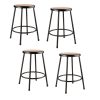 National Public Seating Hardboard Stools, 24"H, Black, Set of 4