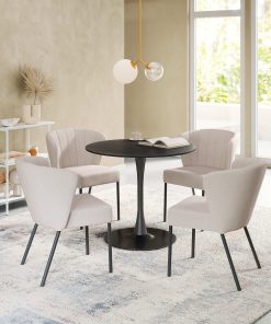 Zuo Aimee Dining Chairs, Beige, Set Of 2 Chairs 2