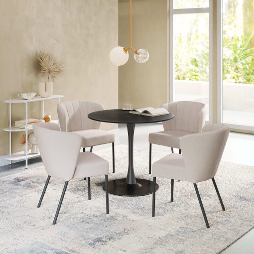 Zuo Aimee Dining Chairs, Beige, Set Of 2 Chairs - Image 2