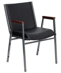 Flash Furniture HERCULES Series Heavy-Duty Stack Chair With Arms, Black 2