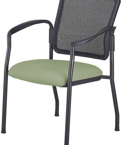 WorkPro® Spectrum Series Mesh/Vinyl Stacking Guest Chair With Antimicrobial Protection, With Arms, Olive, Set Of 2 Chairs, BIFMA Compliant 2