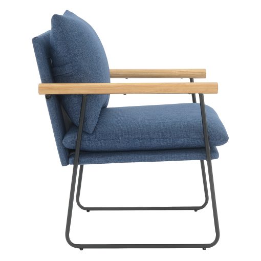 Office Star Dutton Fabric Accent Armchair, Navy/Fog - Image 2