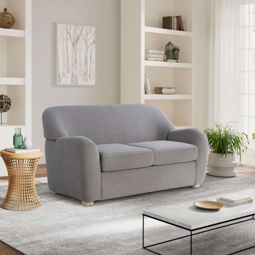 Lifestyle Solutions Gilroy Loveseat, 32-3/4”H x 57-1/10”W x 33-1/10”D, Gray - Image 2
