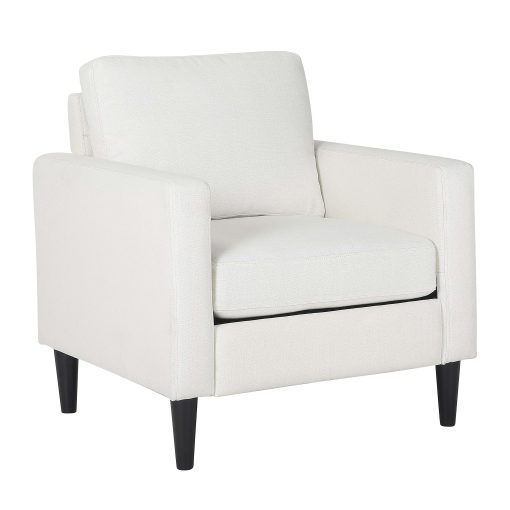 LumiSource Wendy Contemporary Arm Chair, Cream/Black