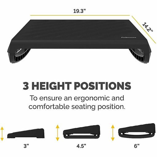 Fellowes Breyta Adjustable Footrest Black - Black - 1 Each - Image 2