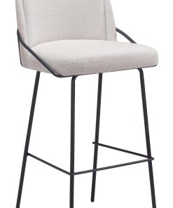 Zuo Jambi Barstools, Ivory, Set Of 2 Barstools