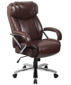 Flash Furniture Hercules LeatherSoft™ Faux Leather High-Back Big & Tall Ergonomic Office Chair, Brown/Gray 2