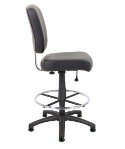 Boss Office Products Heavy-Duty Office Stool With Back, Black 2