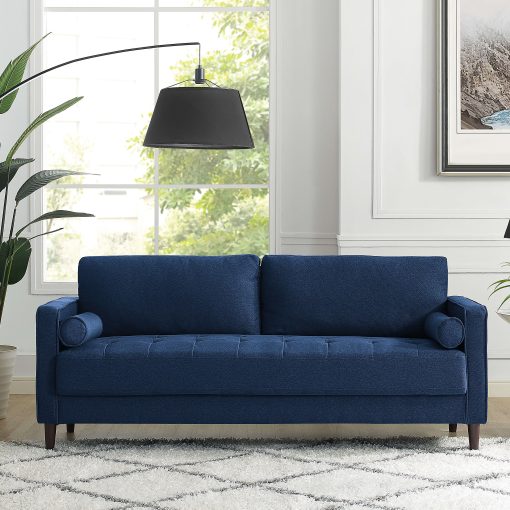Lifestyle Solutions Lillian Sofa, Navy Blue - Image 2